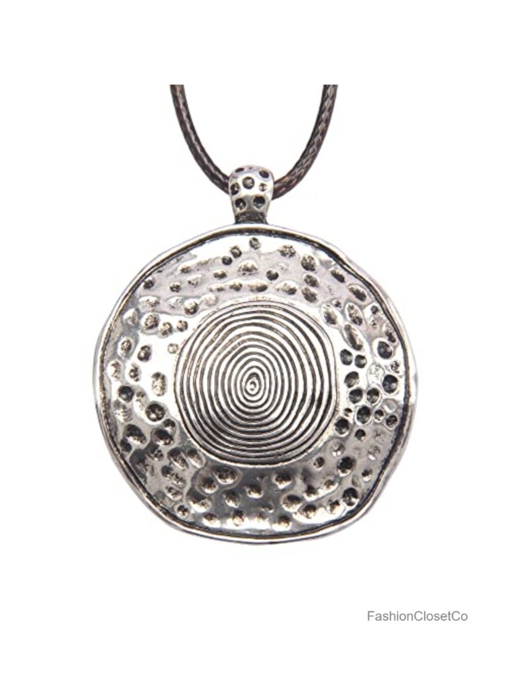 Leather Cord Necklace Multilayer Wooden Pendant Boho Long Sweater Necklace